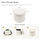 B FSOBEIIALEO Storage Ottoman Cube, Flowers Shaped Ottomans with Storage Foot Stool Footrest for Lving Room, Boucle Ottoman Seat for Dorm Room,Faux Teddy Fur, Cream White 12.6"x12.6"x12.6"