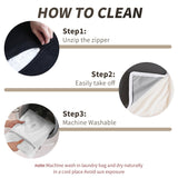 160.6" Cloud Couch Modular Sectional Sofa for Livingroom,Oversized Convertible Sofa with Storage Ottomans,6 Seat Wide Couches,Cushion Covers Removable (Khaki, 6 Seater)