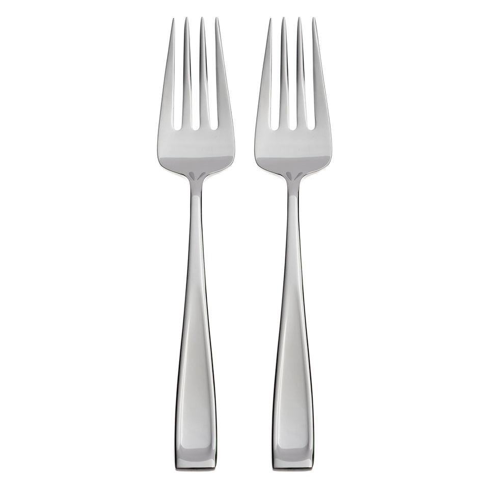 Oneida Silverware Set For 12, Moda 65-Piece Fine Flatware Set with Serving Utensils, Service For 12, 18/10 Stainless Steel, Dishwasher Safe For home, Knives Spoons and Forks Set (Silver, 65 pieces)