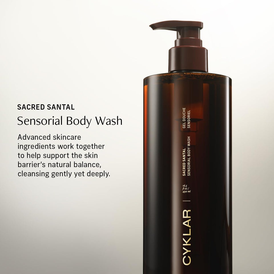 CYKLAR Sensorial Body Wash. Vanilla Verve Hydrating Cleanser with Moisture Locking Multi-Oil Complex, Sodium PCA and Glycerin. Nourishing Shower Gel for Women and Men, 16.5 Fl Oz Luxury Bodywash