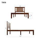 Mellow Naturalista Classic 12-Inch Solid Wood Platform Bed | Wooden Slats, No Box Spring Needed, Easy Assembly | Full, Espresso