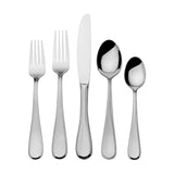 Mikasa Bravo 65-Piece Flatware Set for 12, 18/10 Stainless Steel Silverware with Full Service, Includes Forks, Knives, Spoons, and Serving Utensils