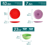 vancasso Bonita Dinnerware Set 24 Pieces Blue Stoneware Service for 6, Handpainted Spirals Pattern Stoneware Combination Set