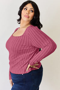 Basic Bae Full Size Ribbed Long Sleeve T-Shirt