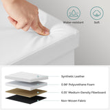 SONGMICS MAZIE Collection - 30 Inches Storage Ottoman Bench with Flipping Lid, Storage Chest Footstool, Load 660 lb, for Entryway, Living Room, Bedroom, Synthetic Leather, Black ULSF45BK