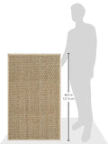 SAFAVIEH Area Rug 8x10 - Natural Fiber Collection - Large - Natural & Beige, Seagrass, Basketweave Pattern (NF114A)