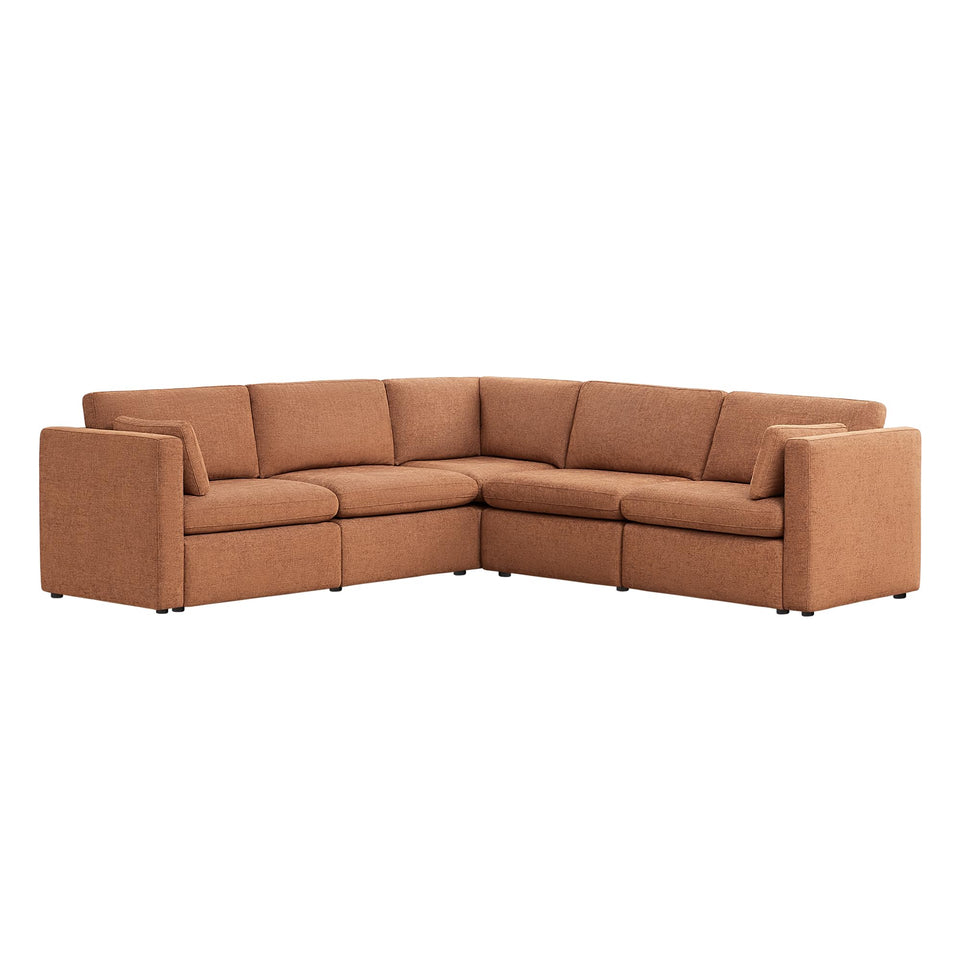 CHITA Oversized Modular Sectional Sofa, FSC Certified L Shaped Sectional Couches for Living Room, 112 inch Width,4 Seat Modular Sofa with Storage Ottoman, Linen