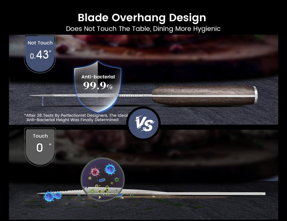 SYOKAMI Steak Knives Set of 8, 4.8 Inch High-Carbon Japanese Stainless Steel Non-serrated Steak Knife with Wood Handle, Damascus Pattern Full Tang Design, Razor-Sharp Dinner Knives with Gift Box