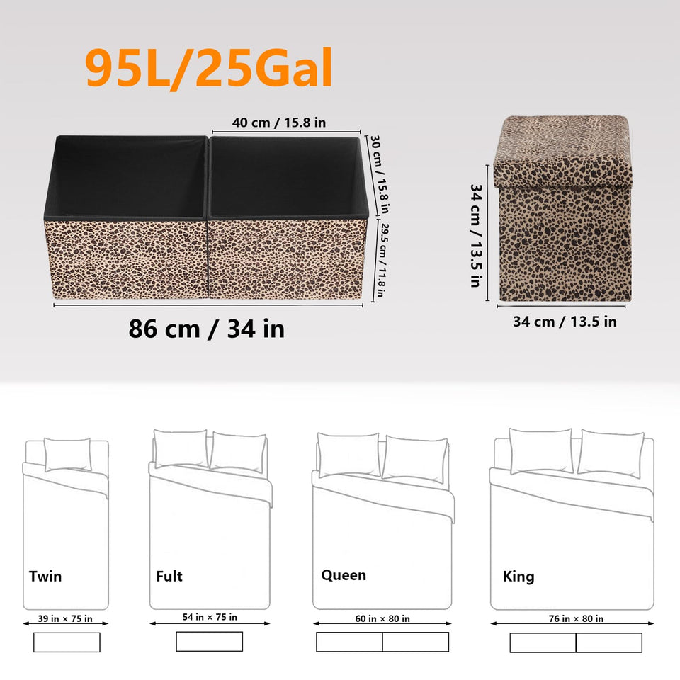 AmasSmile Footrest Ottoman Bench with Storage,34Inch Black Leather Footstool, Coffee Table, Padded Seat, Storage Chest,Blanket Store with Flipping Lid for Livingroom and Bedroom