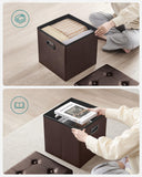 SONGMICS MAZIE Collection - 30 Inches Storage Ottoman Bench with Flipping Lid, Storage Chest Footstool, Load 660 lb, for Entryway, Living Room, Bedroom, Synthetic Leather, Black ULSF45BK