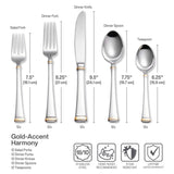 Mikasa Bravo 65-Piece Flatware Set for 12, 18/10 Stainless Steel Silverware with Full Service, Includes Forks, Knives, Spoons, and Serving Utensils