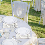 YOUBET 700PCS Silver Plastic Plates - White and Silver Disposable Plates - Silvery Plastic Dinnerware Set - Include 200 Plates, 300 Heavy Duty Silverware, 100 Cups and 100 Napkins for Wedding & Party