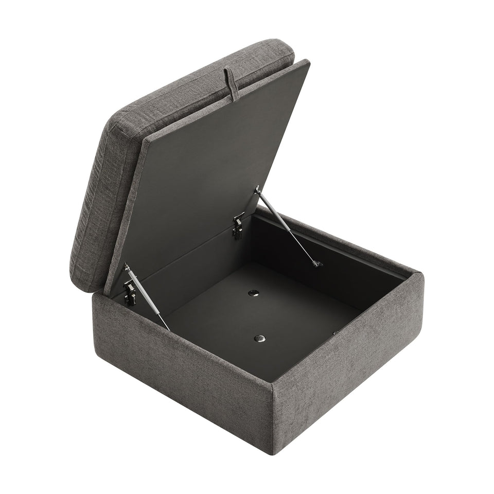 CHITA Oversized Modular Sectional Sofa, FSC Certified L Shaped Sectional Couches for Living Room, 112 inch Width,4 Seat Modular Sofa with Storage Ottoman, Linen