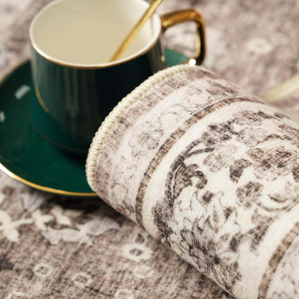 TOPRUUG Washable Oriental Area Rug - 12x15 Rugs for Living Room Soft Carpet for Bedroom Waterproof Floral Distressed Indoor Stain Resistant Non-Shedding Floor Carpets (Green, 12x15)