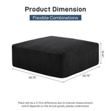 Sectional Cloud Boneless Sofa Couches for Living Room-113'' Beige 3 Seater U-Shaped Modern Lounge Couch-No Assembly Modular Corduroy Convertible Sponge Sleeper Sofas with Chaise for Home House