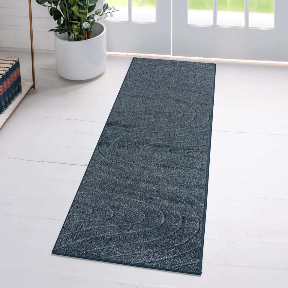 LUXE WEAVERS Modern Geometric Wave Cream 9x12 Area Rug