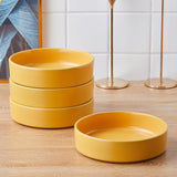 Stone Lain Celina Stoneware 32 Piece Dinnerware Set, Plates and Bowls, Black Matte Dish Collection, Service for 8 – Contemporary Minimalist Style, Microwave & Dishwasher Safe