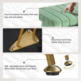 Greenstell Vanity Stool Chair Faux Fur with Storage, 15.7"L x 11.8"W x 19.4"H Soft Ottoman 4 Metal Legs with Anti-Slip Feet, Furry Padded Seat, Modern Multifunctional Chairs for Makeup, Bedroom Pink