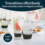 Libbey Ascent Tumbler and Rocks Drinking Glasses Set of 16, Glass Drinking Glasses with Curvature, Versatile Glassware Set for Parties and More