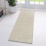 LUXE WEAVERS Modern Geometric Wave Cream 9x12 Area Rug