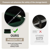 Busaurus Storage Ottoman Bench 49.2 Inch Upholstered Fabric Storage Bench for Bedroom End of Bed Aesthetic Large Oval Ottoman for Living Room Entryway (Ivory)