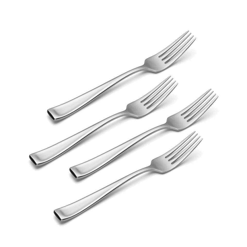 Oneida Silverware Set For 12, Moda 65-Piece Fine Flatware Set with Serving Utensils, Service For 12, 18/10 Stainless Steel, Dishwasher Safe For home, Knives Spoons and Forks Set (Silver, 65 pieces)