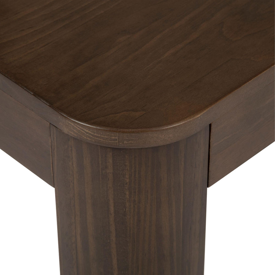 Plank+Beam Forma Coffee Table, 54 Inch Modern Coffee Table with Shelf, Contemporary Center Table with Storage Space, Rectangle Tea Table with Storage, Pecan