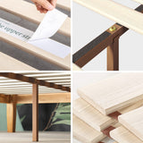 ZINUS Vivek Deluxe Wood Platform Bed Frame with Headboard, Wood Slat Support, No Box Spring Needed, Easy Assembly, Queen