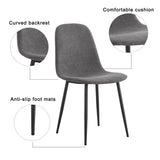 MUUOKY Dining Table Set for 4, Modern 55'' Wood Dinette Table Set for 4 with Fabric Dining Chairs,Table and Chairs Set of 4,Ideal for Kitchen Dining Room