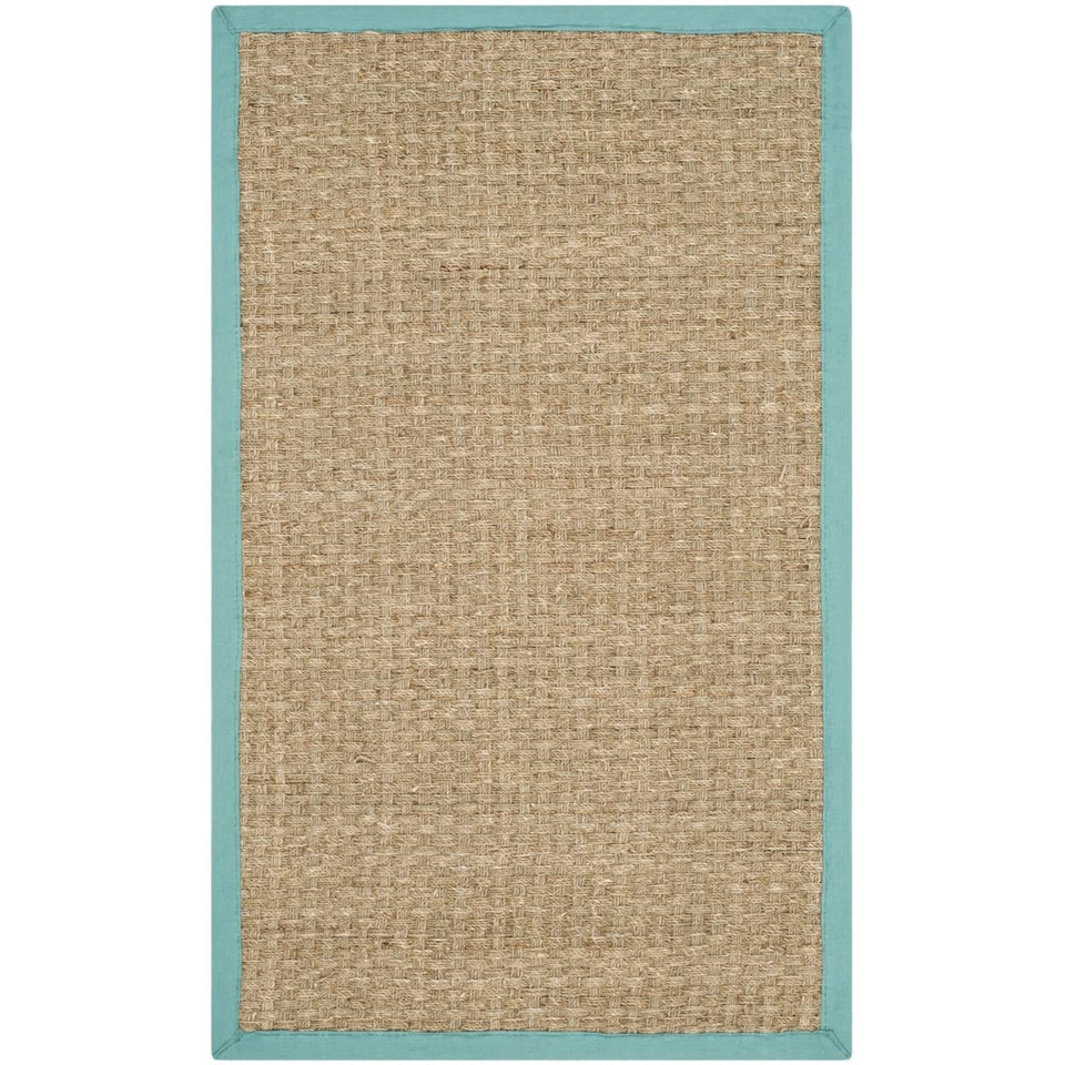 SAFAVIEH Area Rug 8x10 - Natural Fiber Collection - Large - Natural & Beige, Seagrass, Basketweave Pattern (NF114A)