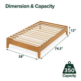 ZINUS Vivek Deluxe Wood Platform Bed Frame with Headboard, Wood Slat Support, No Box Spring Needed, Easy Assembly, Queen