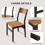 iPormis 7-Piece Dining Table Set with 6 Chairs, 63" Extendable Kitchen Table & Chairs Set for 4-6, Dining RoomTable with Solid Metal Frame & MDF Board, Perfect for Small Space, Easy Assembly, Walnut