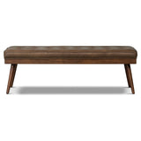 POLY & BARK Napa 72" Apartment Sofa – Italian-Tanned Full-Grain Pure-Aniline or Semi-Aniline Leather, Feather-Down Cushioning, Kiln-Dried Solid Wood Frame, Walnut Legs - Cognac Tan