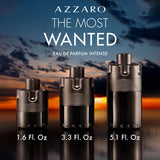 Azzaro The Most Wanted Eau de Parfum Intense - Woody & Seductive Mens Cologne - Fougère, Ambery & Spicy Fragrance for Date Night - Lasting Wear - Luxury Perfumes for Men - Full Size, 3.3 Fl. Oz