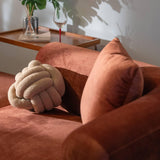 Acanva Luxury Modern Tight Curved Back Velvet Sofa, Minimalist Style Comfy Couch for Living Room Apartment, 3 Seater, Cream