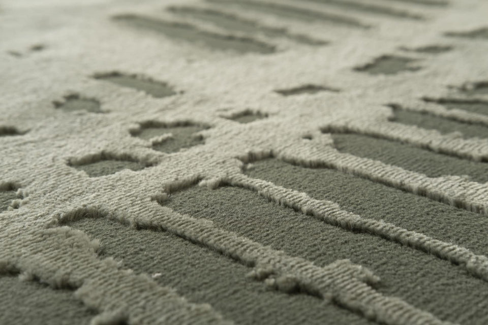 Revival Rugs Shell 5'3"x7'10" Washable Area Rug for Living Room Bedroom - 100% Recycled Oeko-TEX Certified, Medium Pile, Beige, Cream