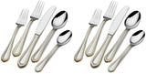Mikasa Regent Bead 65-Piece Flatware Set for 12, 18/10 Stainless Steel Silverware with Full Service and Serving Utensils, Classic Beaded Edge Design