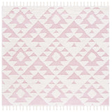 SAFAVIEH Area Rug 8x10 - Moroccan Tassel Shag Collection - Large - Ivory & Brown, Boho Design, Non-Shedding & Easy Cleaning, Plush Pile, Ideal for Living Room, Bedroom, Dining Space (MTS688A)