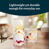 Libbey Ascent Tumbler and Rocks Drinking Glasses Set of 16, Glass Drinking Glasses with Curvature, Versatile Glassware Set for Parties and More