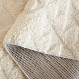 SAFAVIEH Area Rug 8x10 - Moroccan Tassel Shag Collection - Large - Ivory & Brown, Boho Design, Non-Shedding & Easy Cleaning, Plush Pile, Ideal for Living Room, Bedroom, Dining Space (MTS688A)