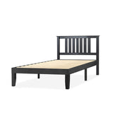 Mellow Naturalista Classic 12-Inch Solid Wood Platform Bed | Wooden Slats, No Box Spring Needed, Easy Assembly | Full, Espresso