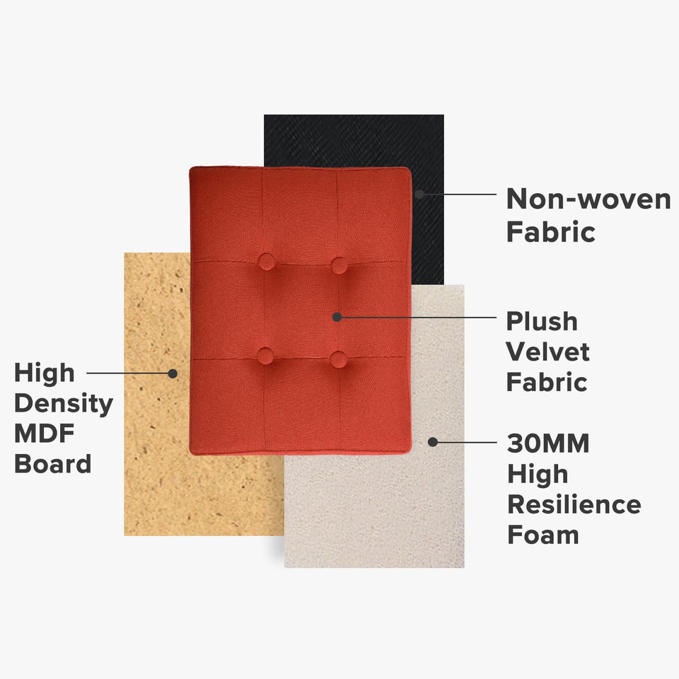 LINMAGCO Ottoman Storage Ottoman with Storage Small Foot Rest Stool Under Desk Stool Short Folding Footrest Linen Cloth Dark Gray 16X12X12IN