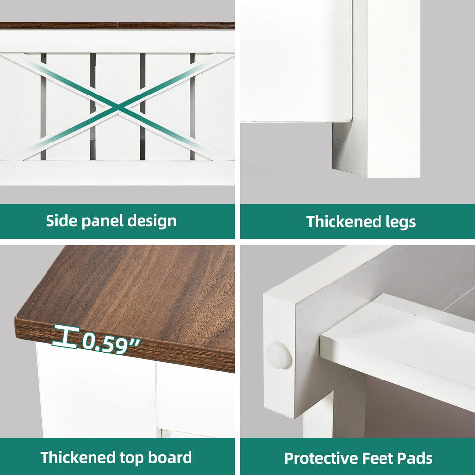 YITAHOME Coffee Table Farmhouse Coffee Table with Storage Rustic Wood Cocktail Table, Square Coffee Tables for Living Meeting Room with Half Open Storage Compartment, Grey Wash