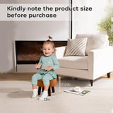 oakvivo 13in Small Foot Stool Ottoman, Round Faux Leather Foot Rest for Couch, Under Desk Pouf Footstool Footrest with Non-Skid Rubber Legs for Ling Room, Bedroom, 13''L x 13''W x 10.2''H, Green