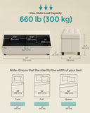 SONGMICS Storage Ottoman Bench, Foldable Foot Rest with Legs, 15 x 43 x 15.7 Inches, End of Bed Bench, Storage Chest, Load up to 660 lb, for Living Room, Bedroom, Entryway, Ink Black ULSF018B01