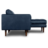 POLY & BARK Napa 72" Apartment Sofa – Italian-Tanned Full-Grain Pure-Aniline or Semi-Aniline Leather, Feather-Down Cushioning, Kiln-Dried Solid Wood Frame, Walnut Legs - Cognac Tan