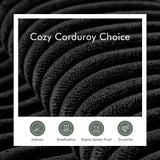 Boneless Sectional Cloud Couch Sofa for Living Room, 112" U-Shaped Modular Modern Lounge Sleeper Black Couches with Chaise, No Assemble, Cordury Compression Upholstered Sofas