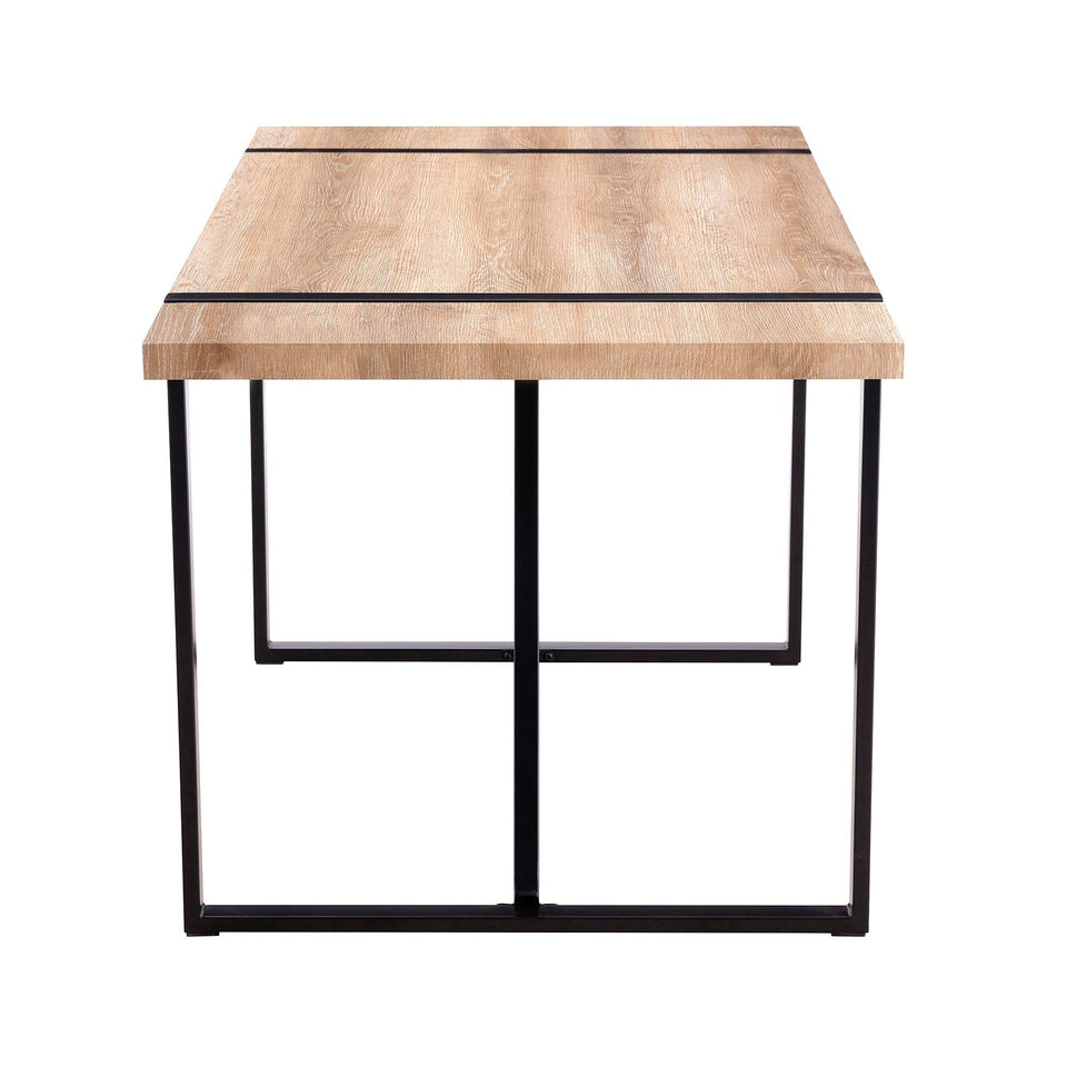 MUUOKY Dining Table Set for 4, Modern 55'' Wood Dinette Table Set for 4 with Fabric Dining Chairs,Table and Chairs Set of 4,Ideal for Kitchen Dining Room