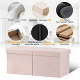 AmasSmile Footrest Ottoman Bench with Storage,34Inch Black Leather Footstool, Coffee Table, Padded Seat, Storage Chest,Blanket Store with Flipping Lid for Livingroom and Bedroom