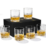 Triplorare Whiskey Glasses Set of 6, 11 OZ Old-Fashioned, Rum & Scotch Glasses